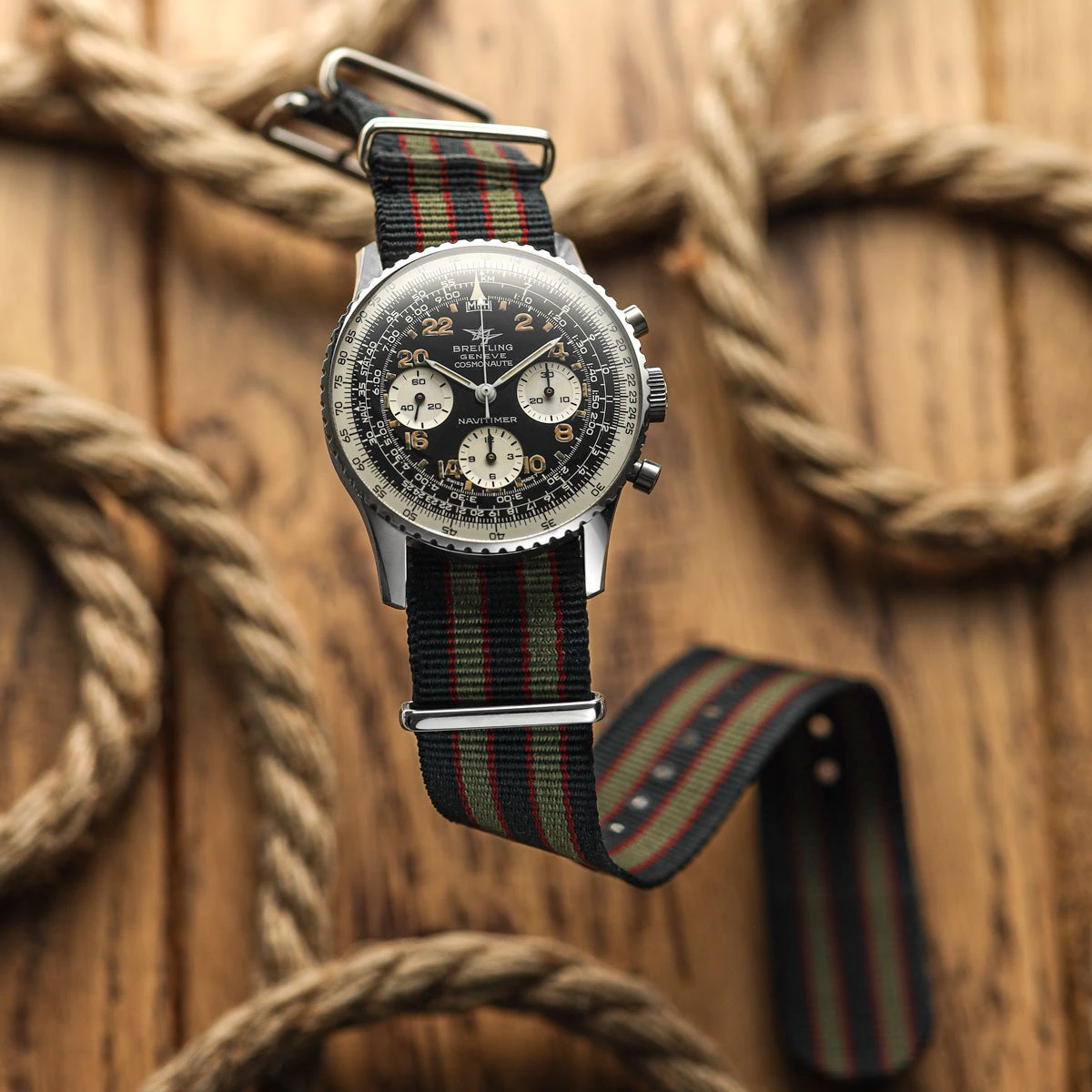 Genuine Vintage Bond Military Nylon Watch Strap By Geckota - Polished - Image 2