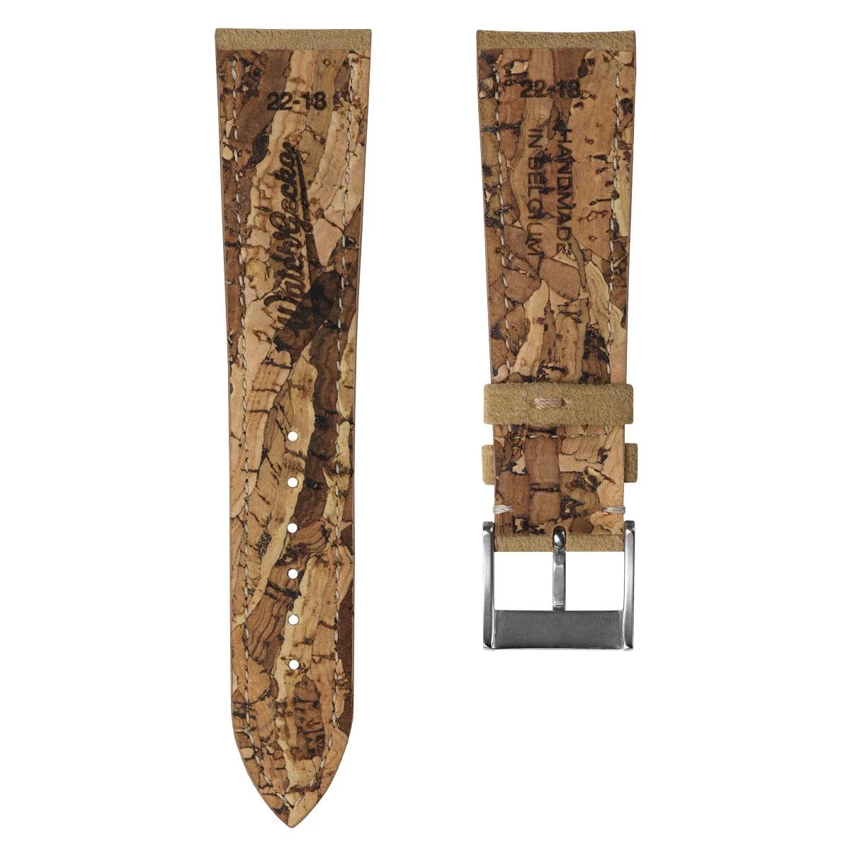 Laverton Padded Alcantara Handmade Watch Strap - Camel - Image 5