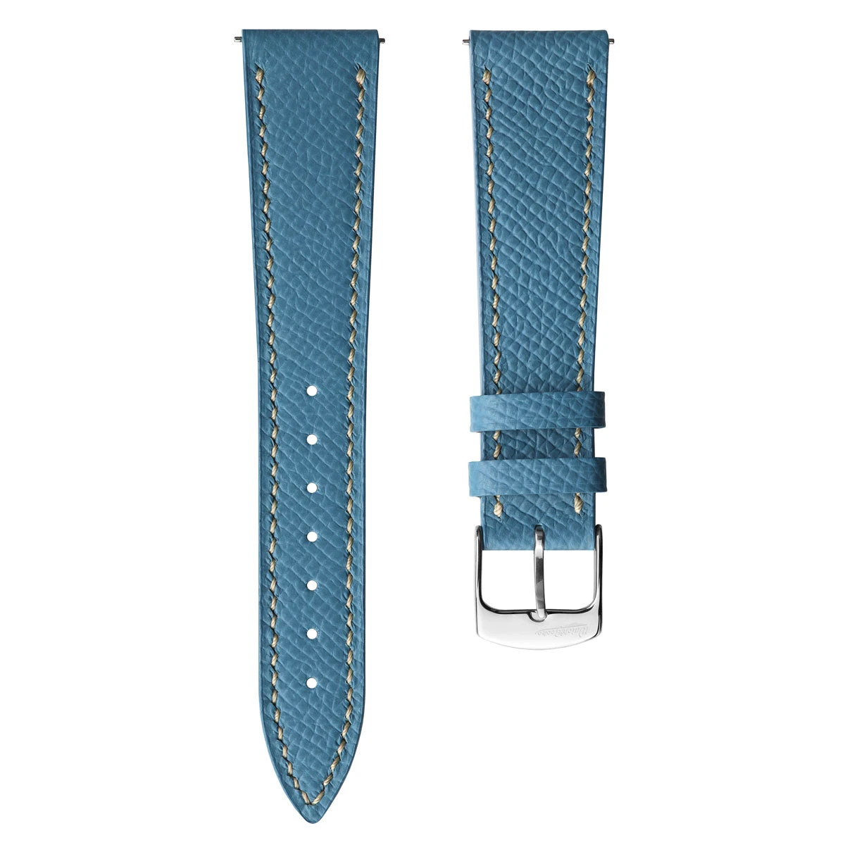 Hanley Epsom Alpine Leather Watch Strap - Light Blue