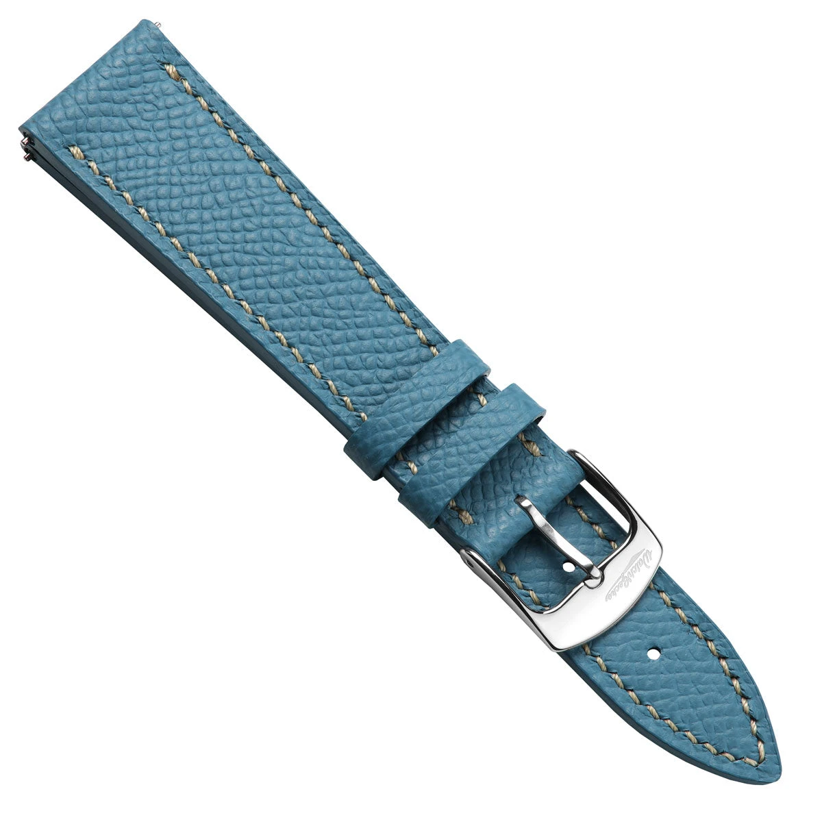 Hanley Epsom Alpine Leather Watch Strap - Light Blue - Image 3