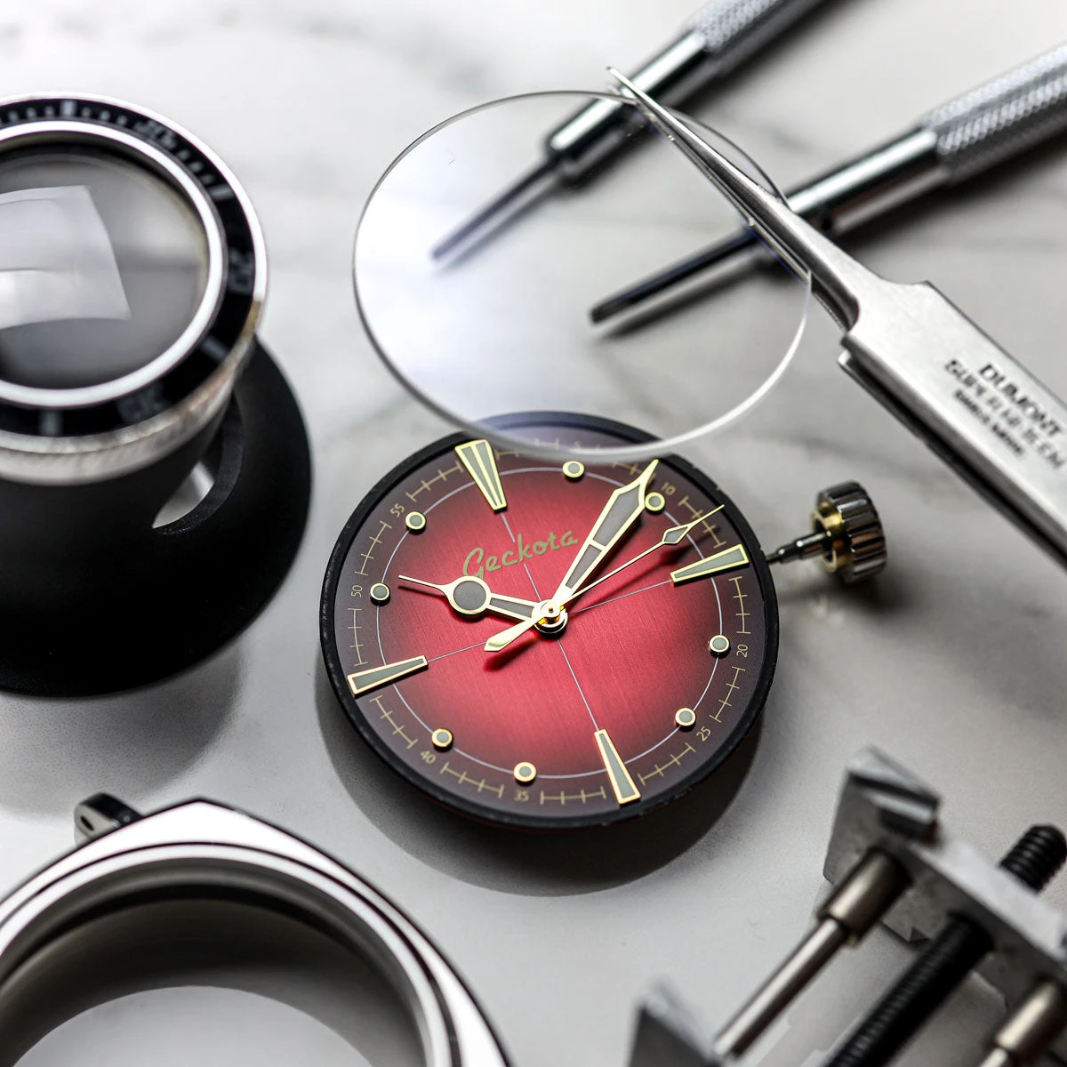 Pioneer Automatic Watch Brushed Red Dial - Image 2