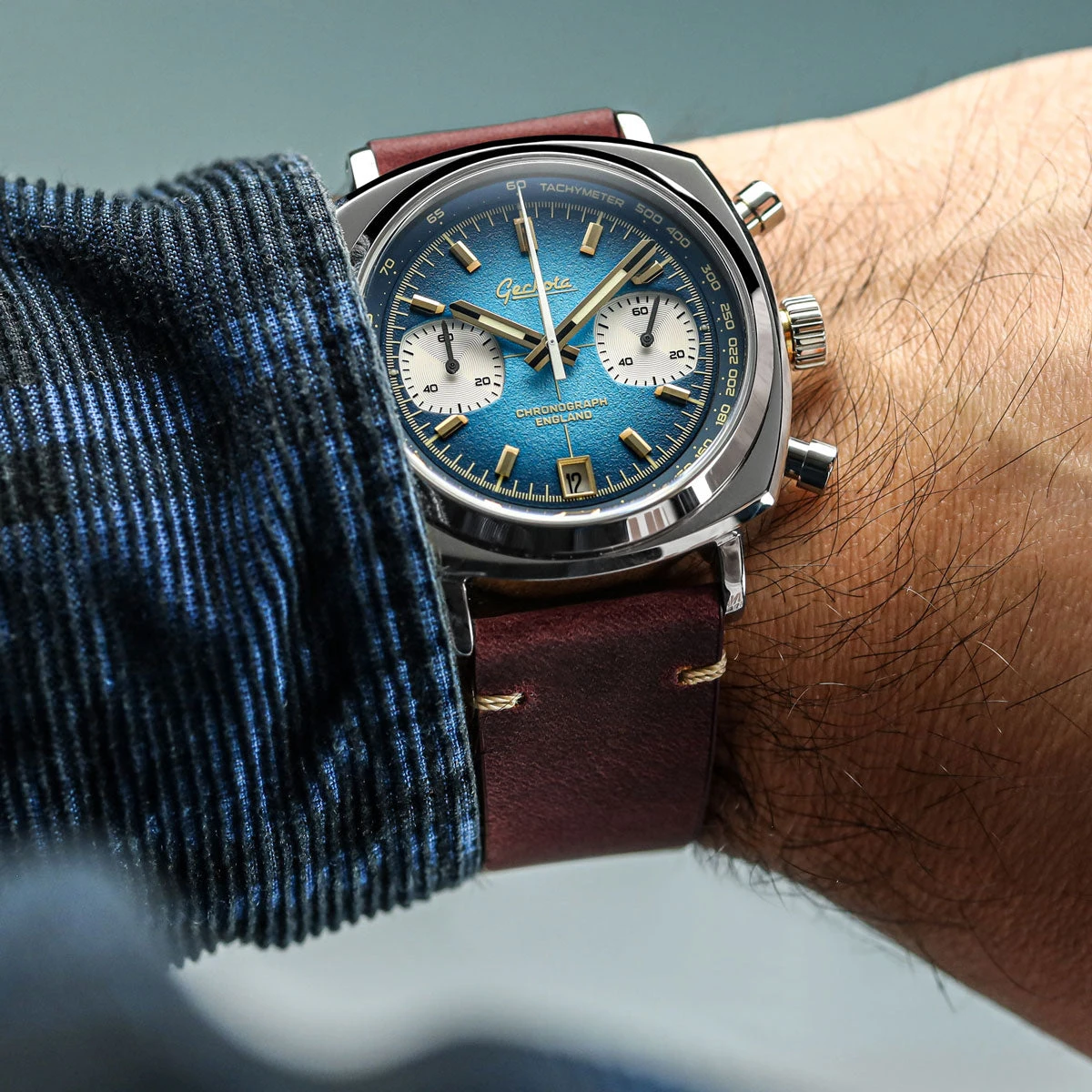 Chronotimer Chronograph Watch Deep Blue Fumé Dial - Image 2