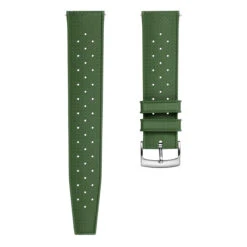 Classic Vintage Style Rubber Watch Strap - Green