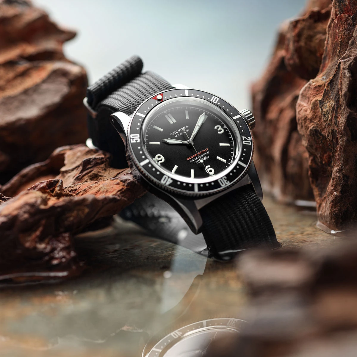 Ocean-Scout Nylon Watch Strap - Grey - Image 5