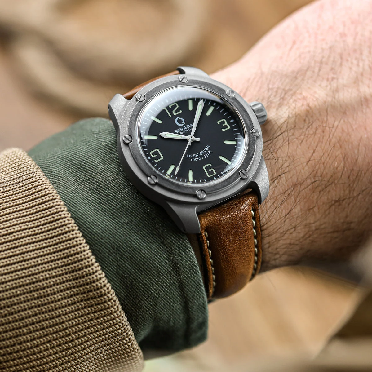 Classic Highley Genuine Leather Watch Strap - Light Brown - Image 3