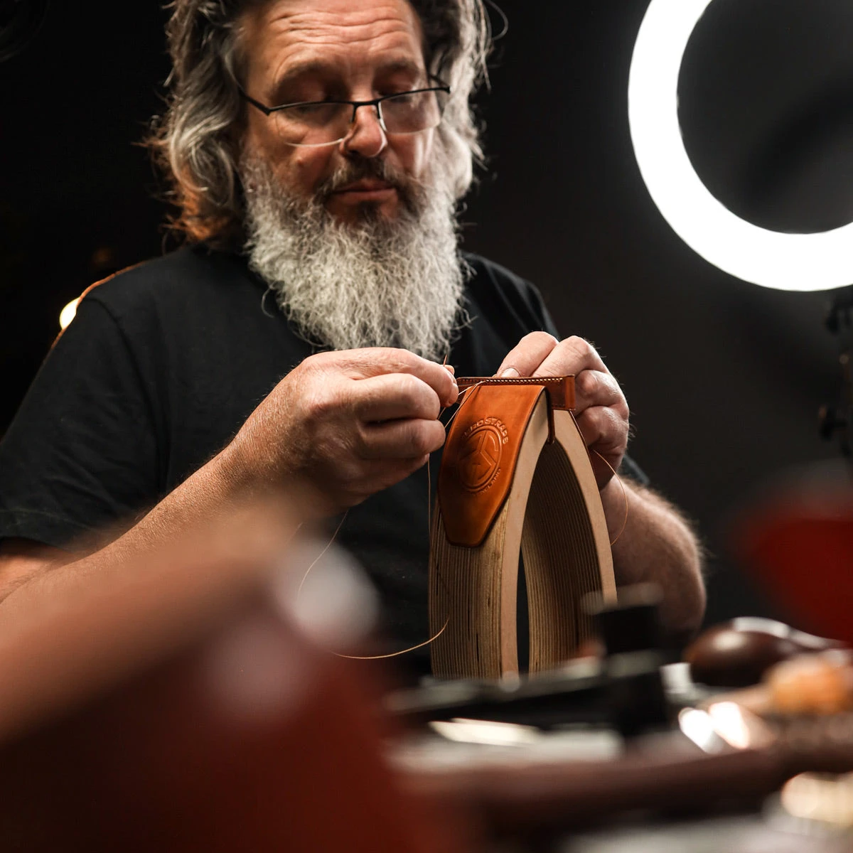 WatchGecko Handmade Artisan Leather Watch Case - Honey Brown - Image 4