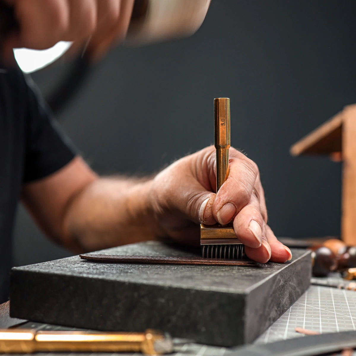 WatchGecko Handmade Artisan Leather Watch Case - Dark Brown - Image 6