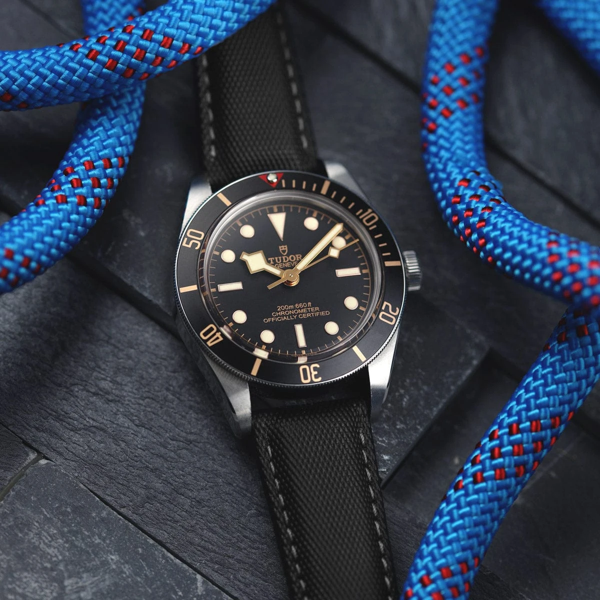 ZULUDIVER Mayday Sailcloth Padded Divers Watch Strap - Grey Stitching - Image 8