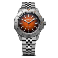 Geckota Sea Hunter Dive Watch Burnt Orange Steel Edition