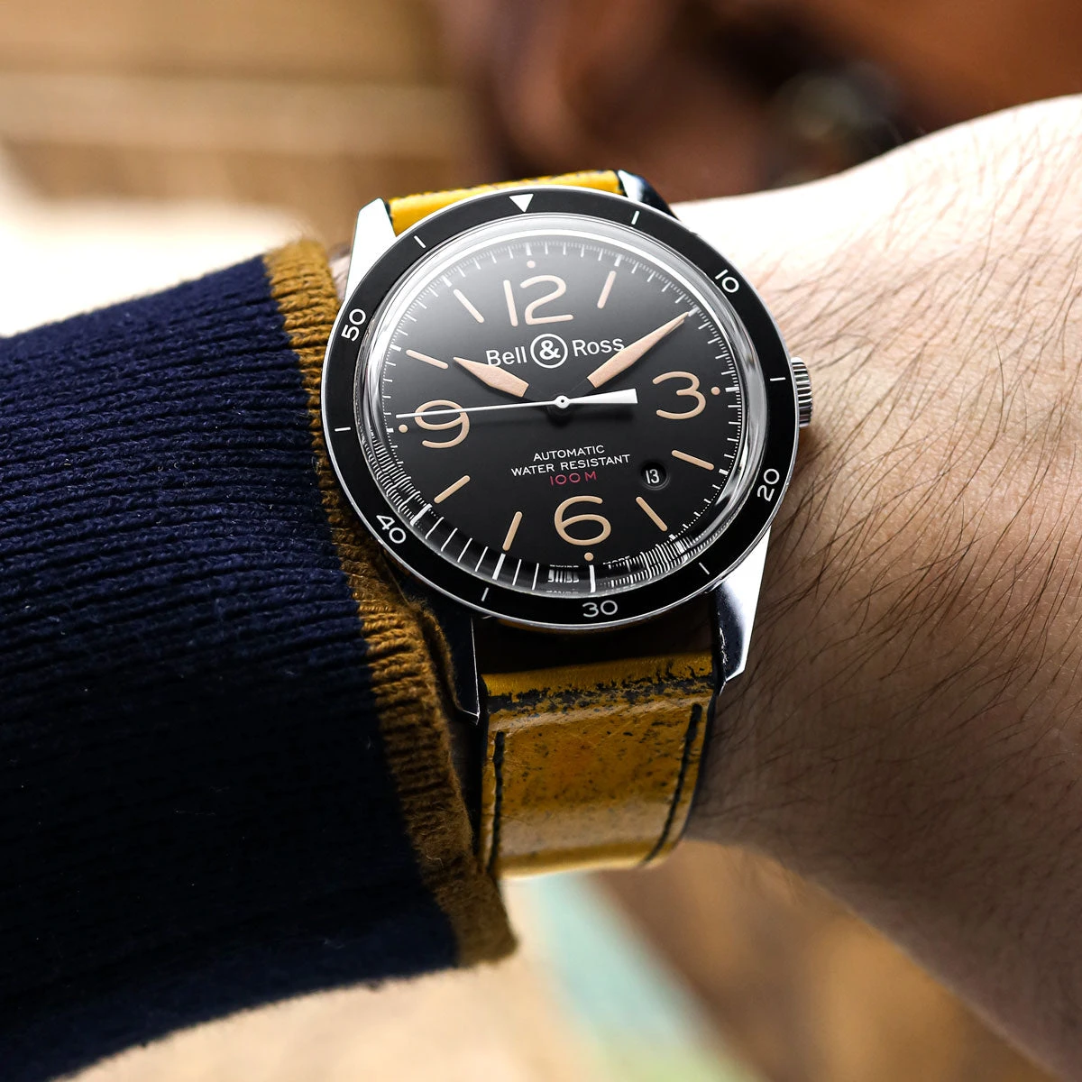 Radstock Vintage Genuine Leather Watch Strap - Vintage Gold - Image 3