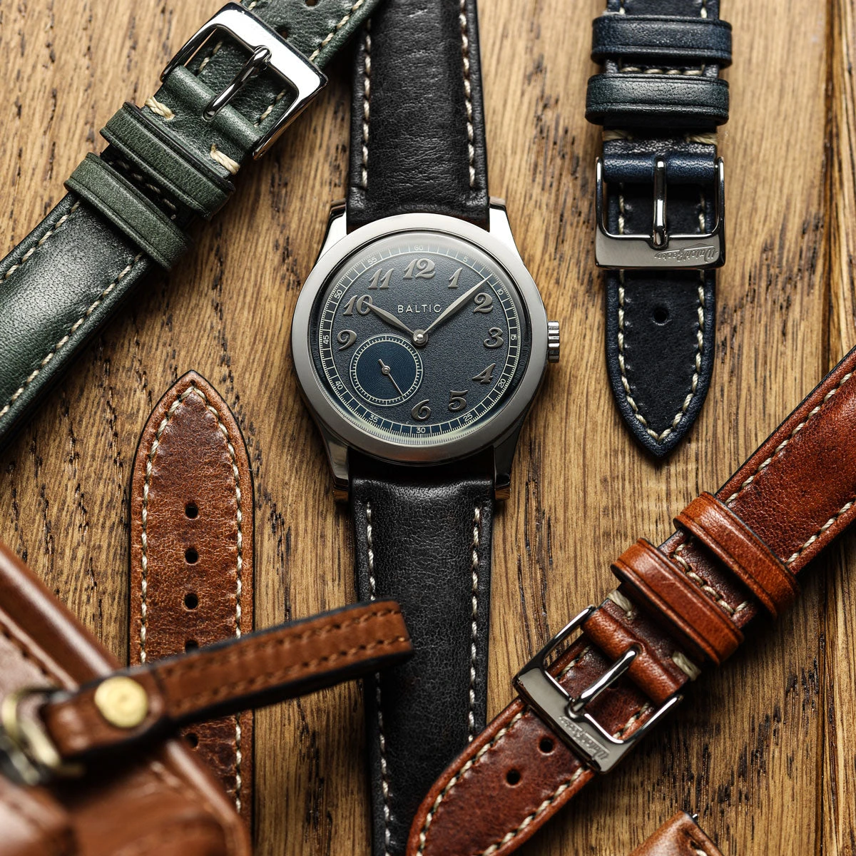 Classic Highley Genuine Leather Watch Strap - Black - Image 3