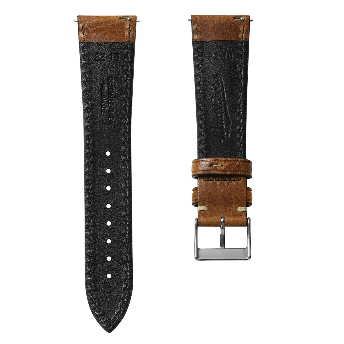 Classic Highley Genuine Leather Watch Strap - Light Brown - Image 5