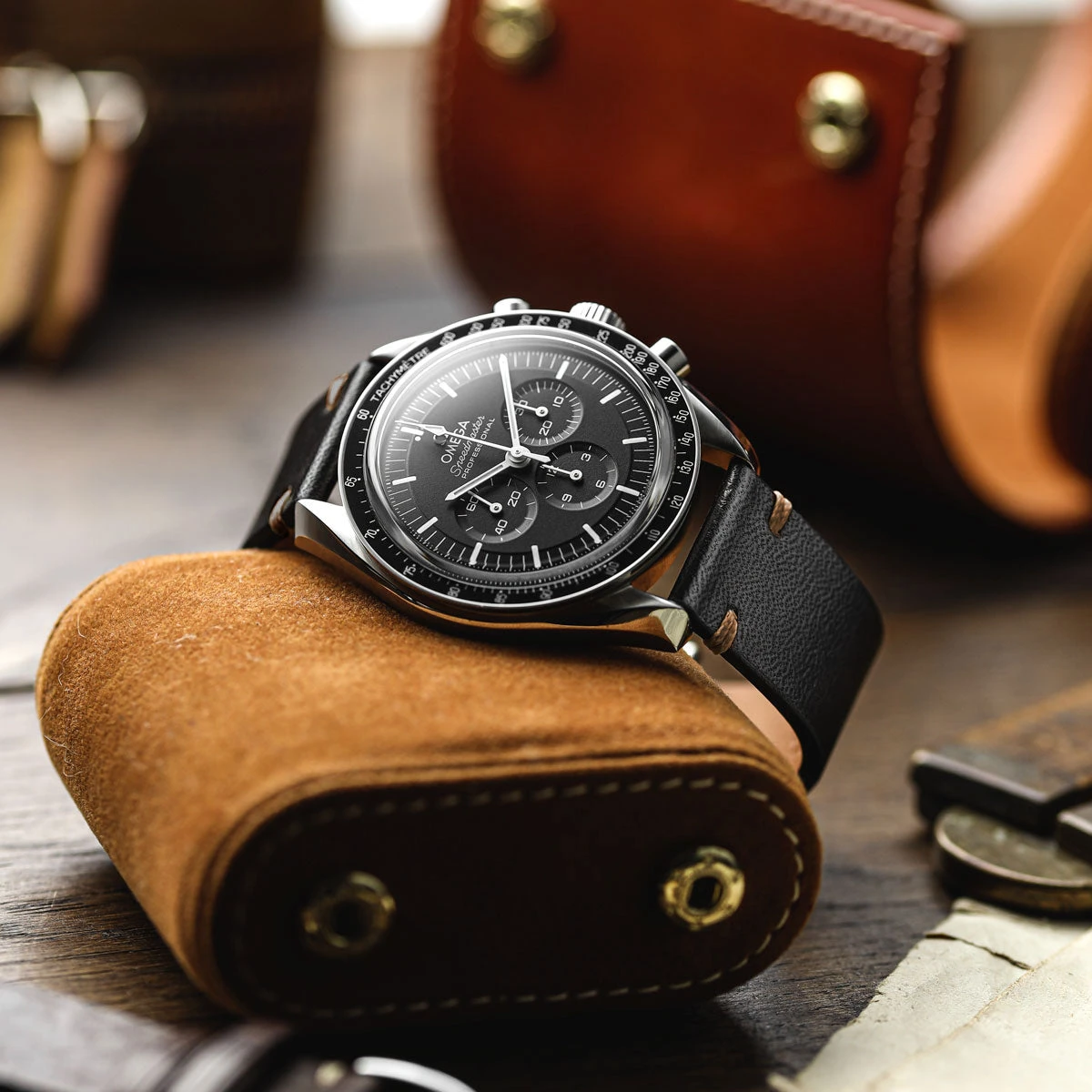 Vintage Cavallo Horse Leather Watch Strap - Chocolate Brown - Image 2