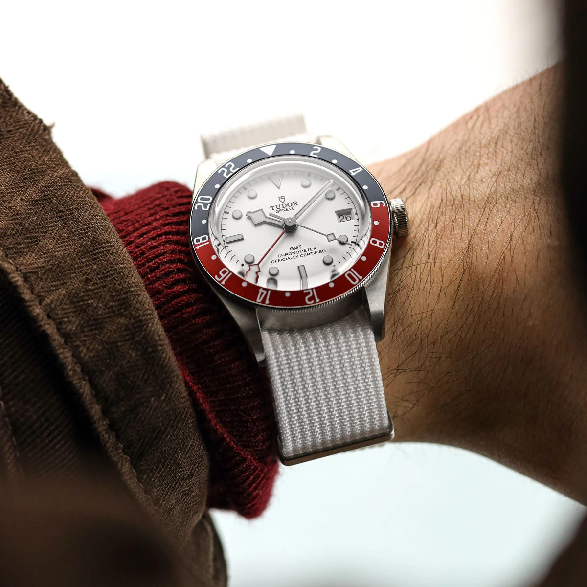 WatchGecko Ridge British Military Watch Strap - White - Image 3