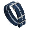 WatchGecko Ridge British Military Watch Strap - Navy & White