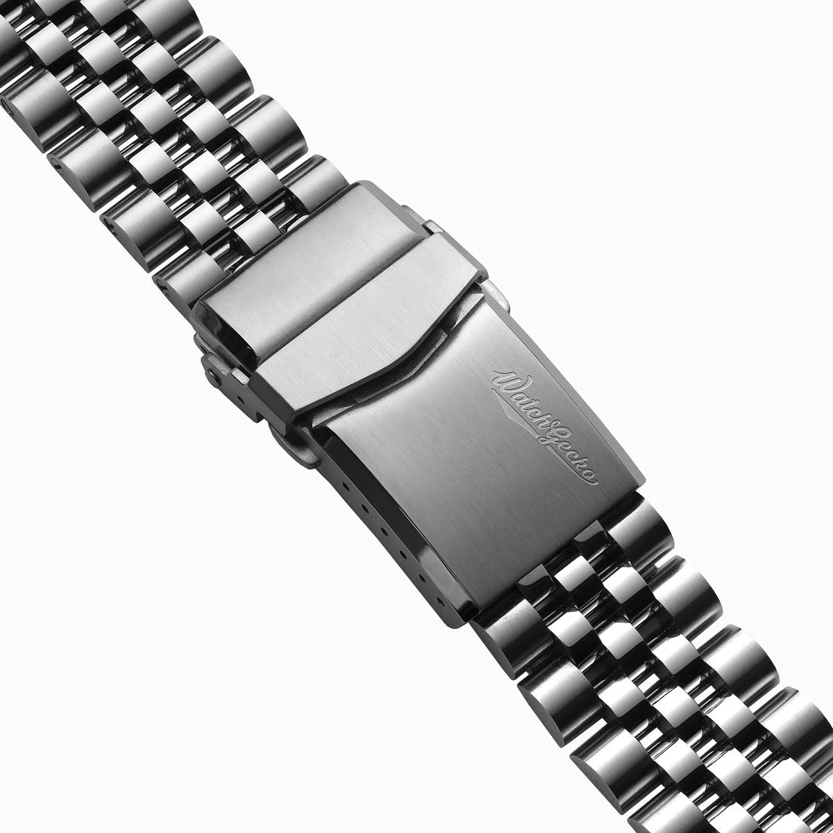 WatchGecko Warrington Stainless Steel Watch Strap - Brushed/Polished - Image 4