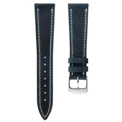 Hanley Crazy Horse Leather Watch Strap - Peacock Blue