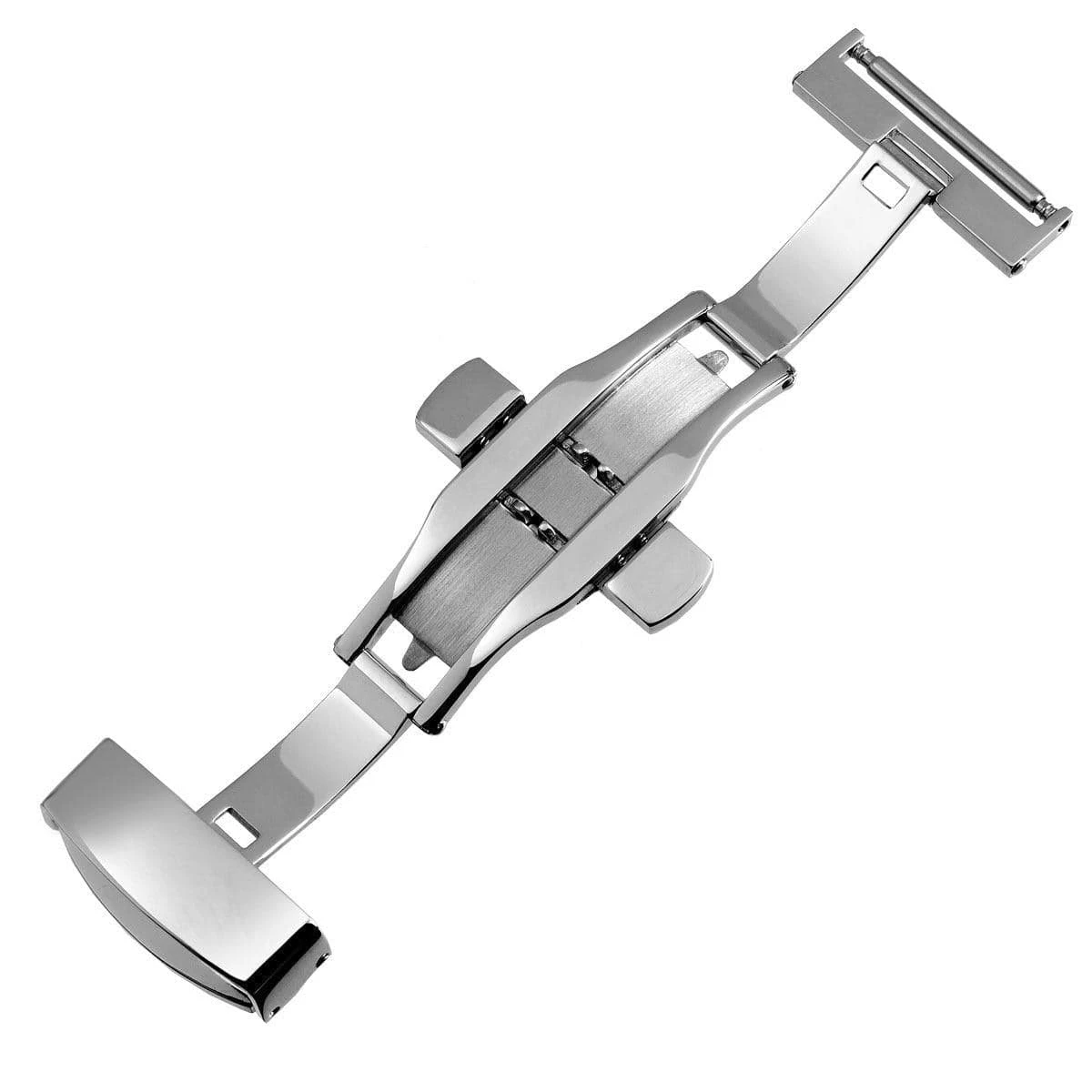 Stainless Steel Butterfly Buckle For Leather Watch Straps - Image 2