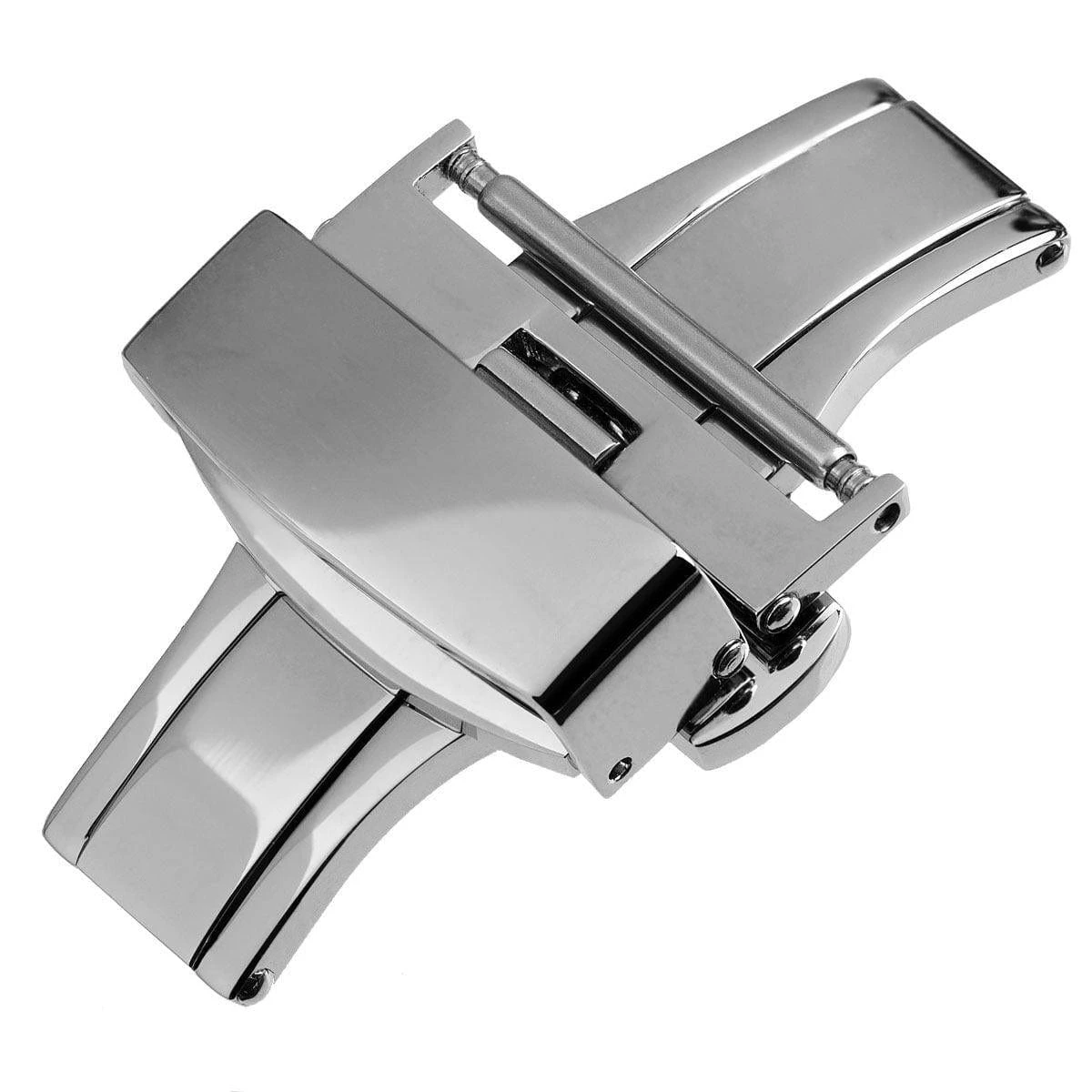 Stainless Steel Butterfly Buckle For Leather Watch Straps - Image 3