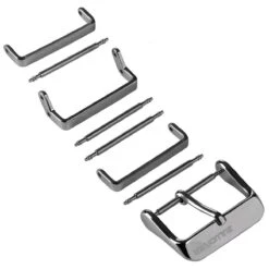 Replacement Buckle Set For ZULUDIVER Seaton FKM Rubber Watch Strap - Polished