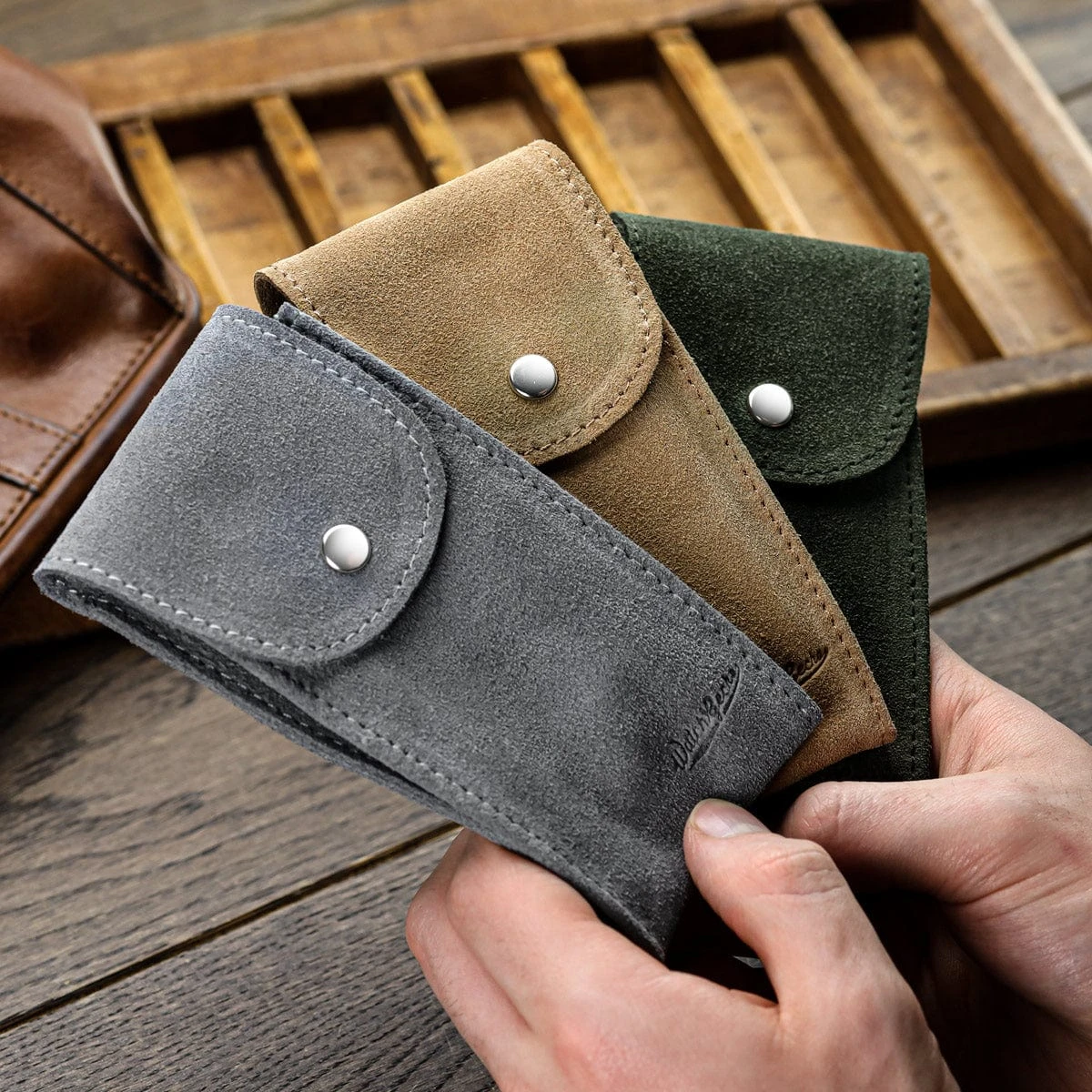 WatchGecko Genuine Suede Watch Pouch - Lion - Image 3