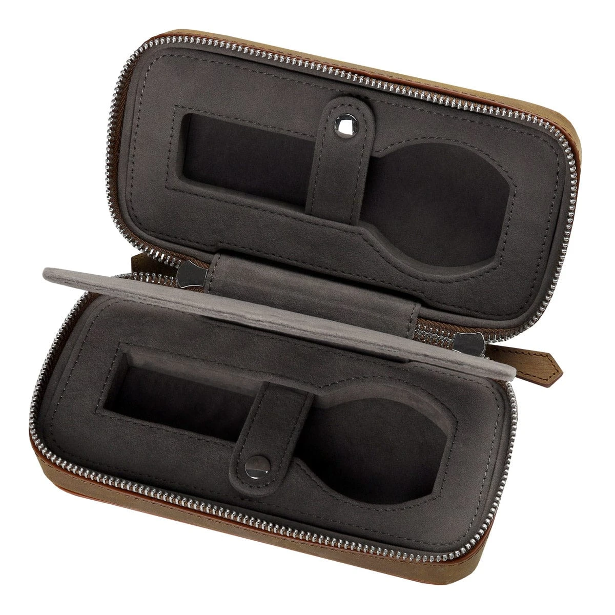 WatchGecko 2 Piece Leather Watch Case - Tan Crazy Horse - Image 2