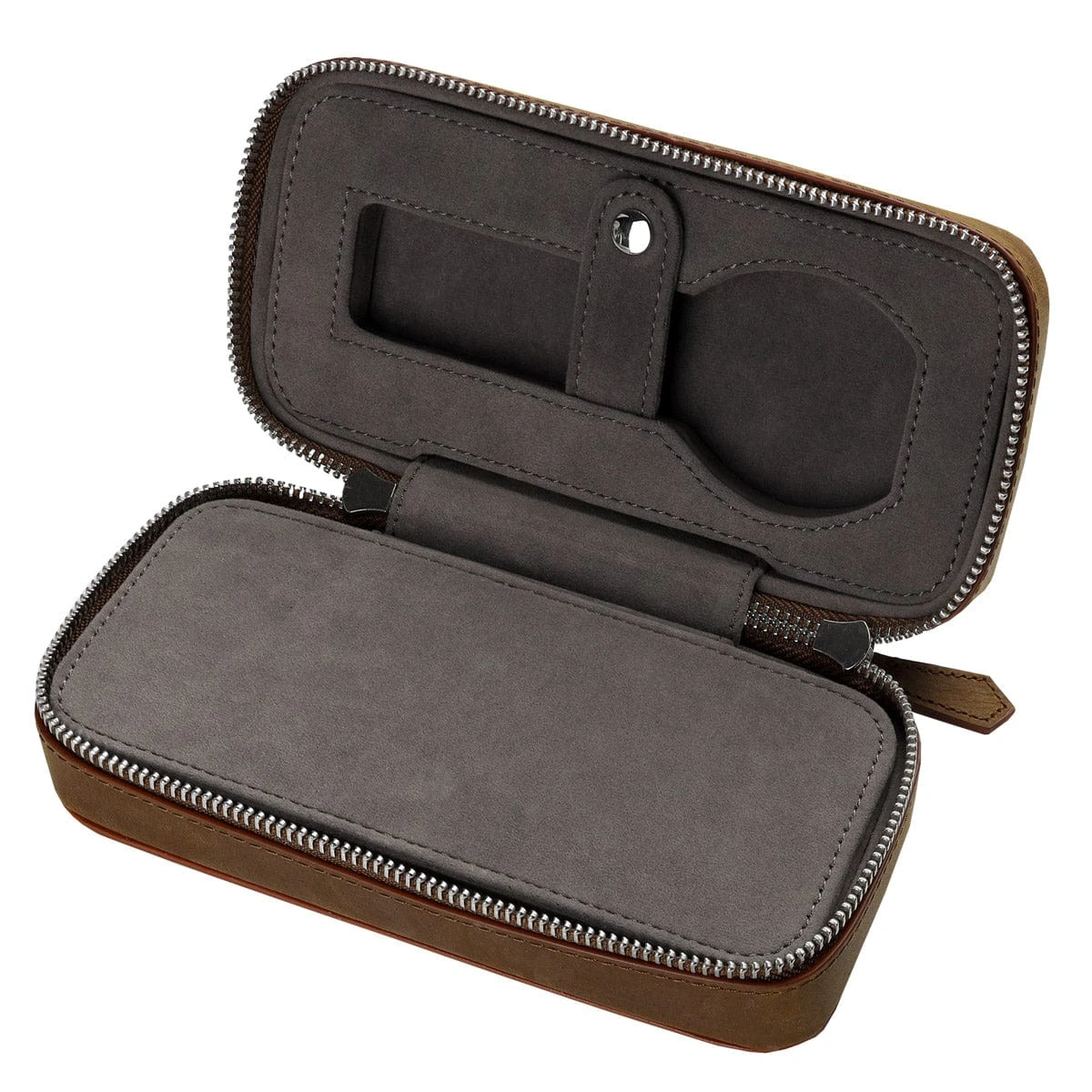 WatchGecko 2 Piece Leather Watch Case - Tan Crazy Horse - Image 3