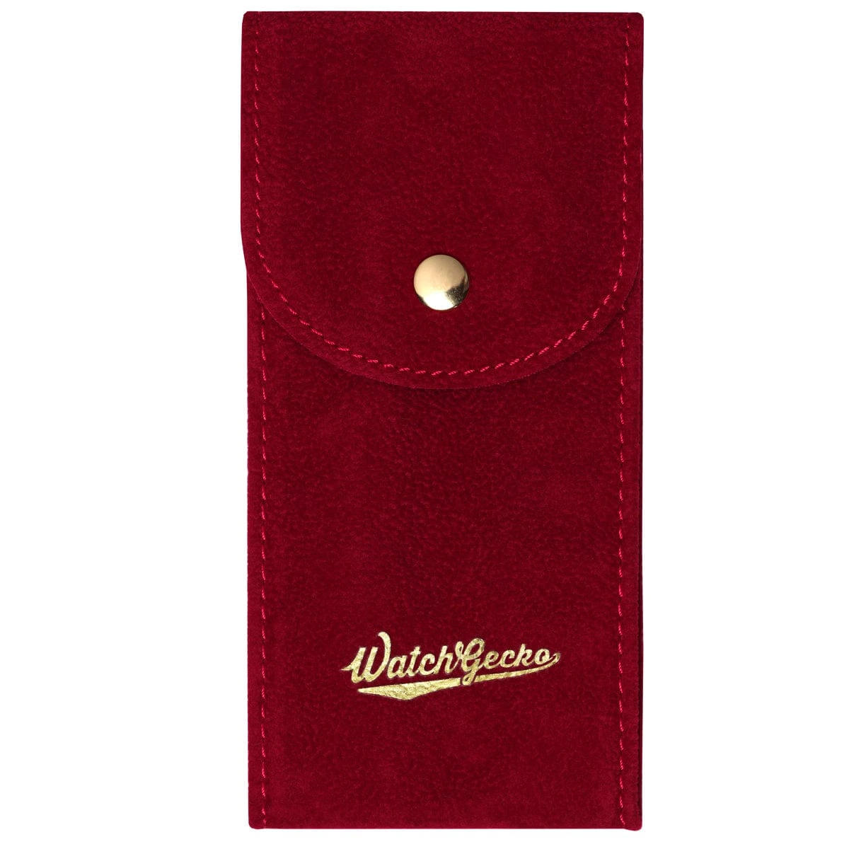 WatchGecko Gold Logo Watch Pouch - Burgundy - Image 6