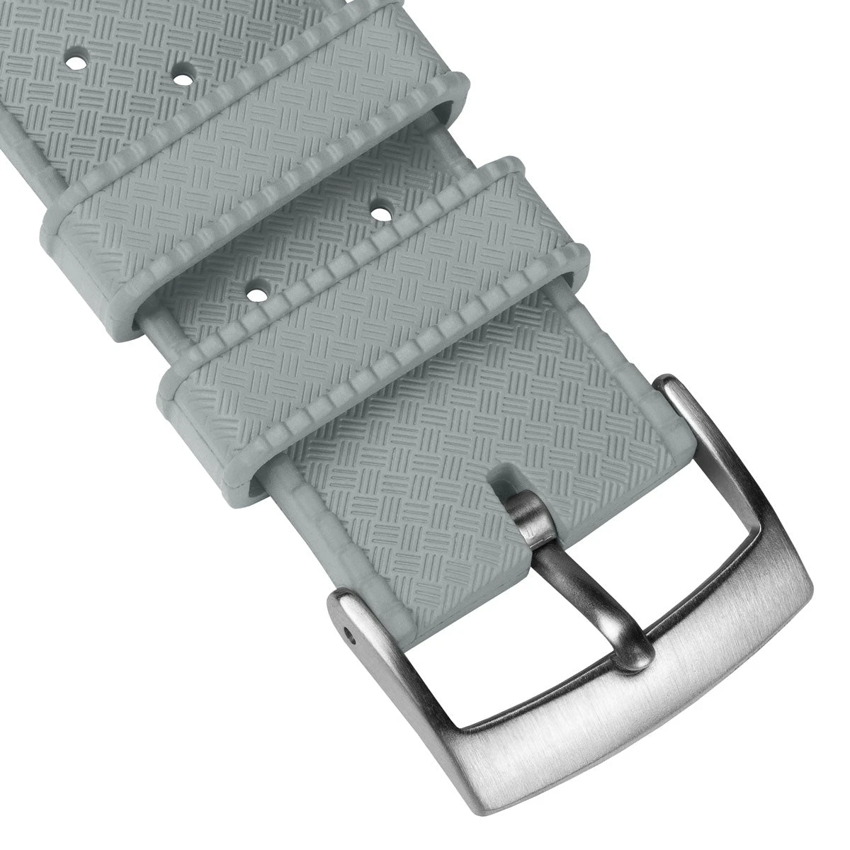 Classic Vintage Style Rubber Watch Strap - Grey - Image 3