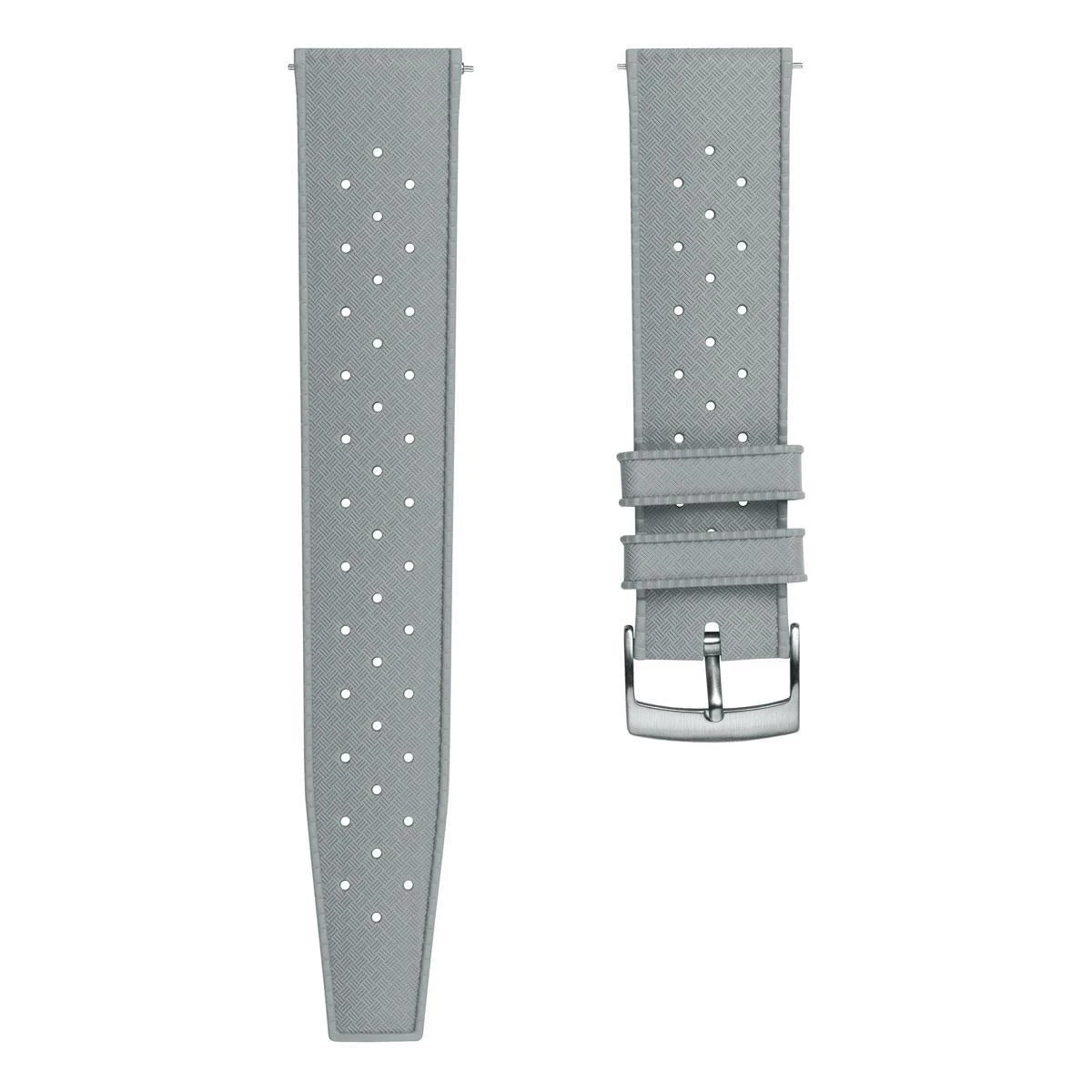 Classic Vintage Style Rubber Watch Strap - Grey