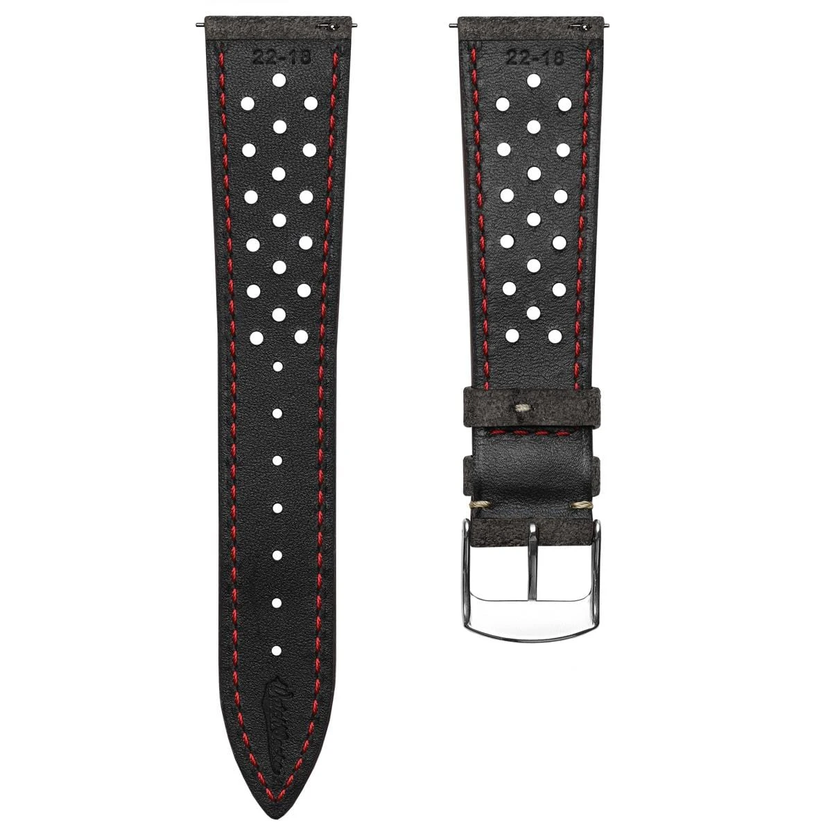 Beaufort Racing Conceria Opera Suede Perforated Watch Strap - Taupe - Image 15