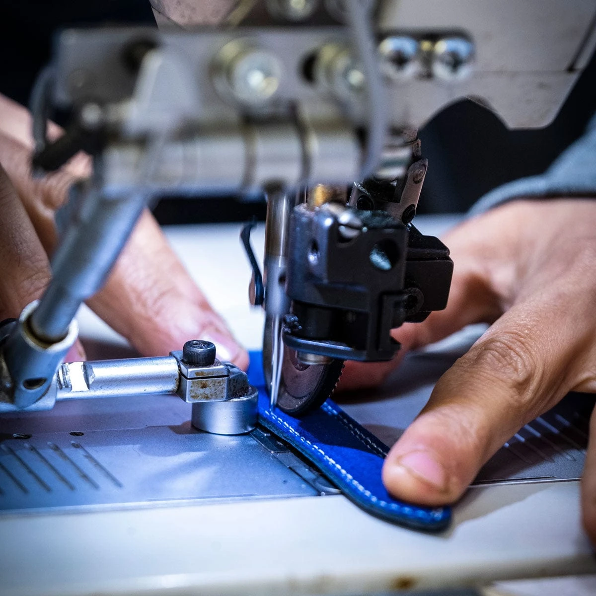 Laverton Padded Patina Calf Leather Watch Strap - Blue Jeans - Image 10