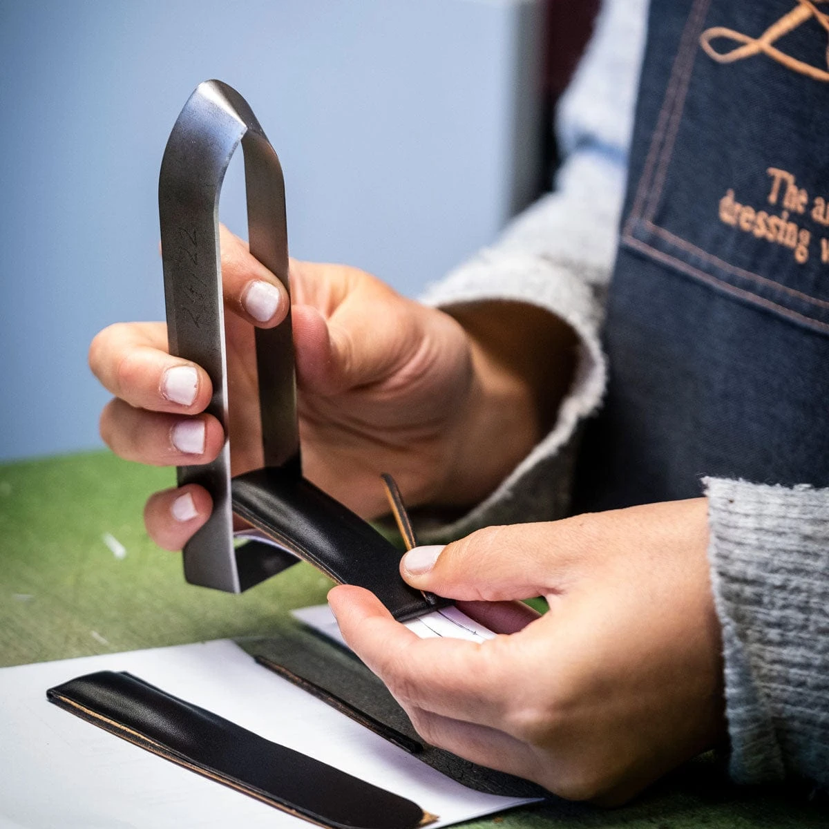 Laverton Padded Patina Calf Leather Watch Strap - Blue Jeans - Image 9