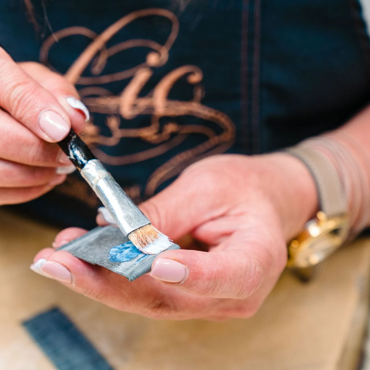 Laverton Padded Patina Calf Leather Watch Strap - Platinum - Image 20