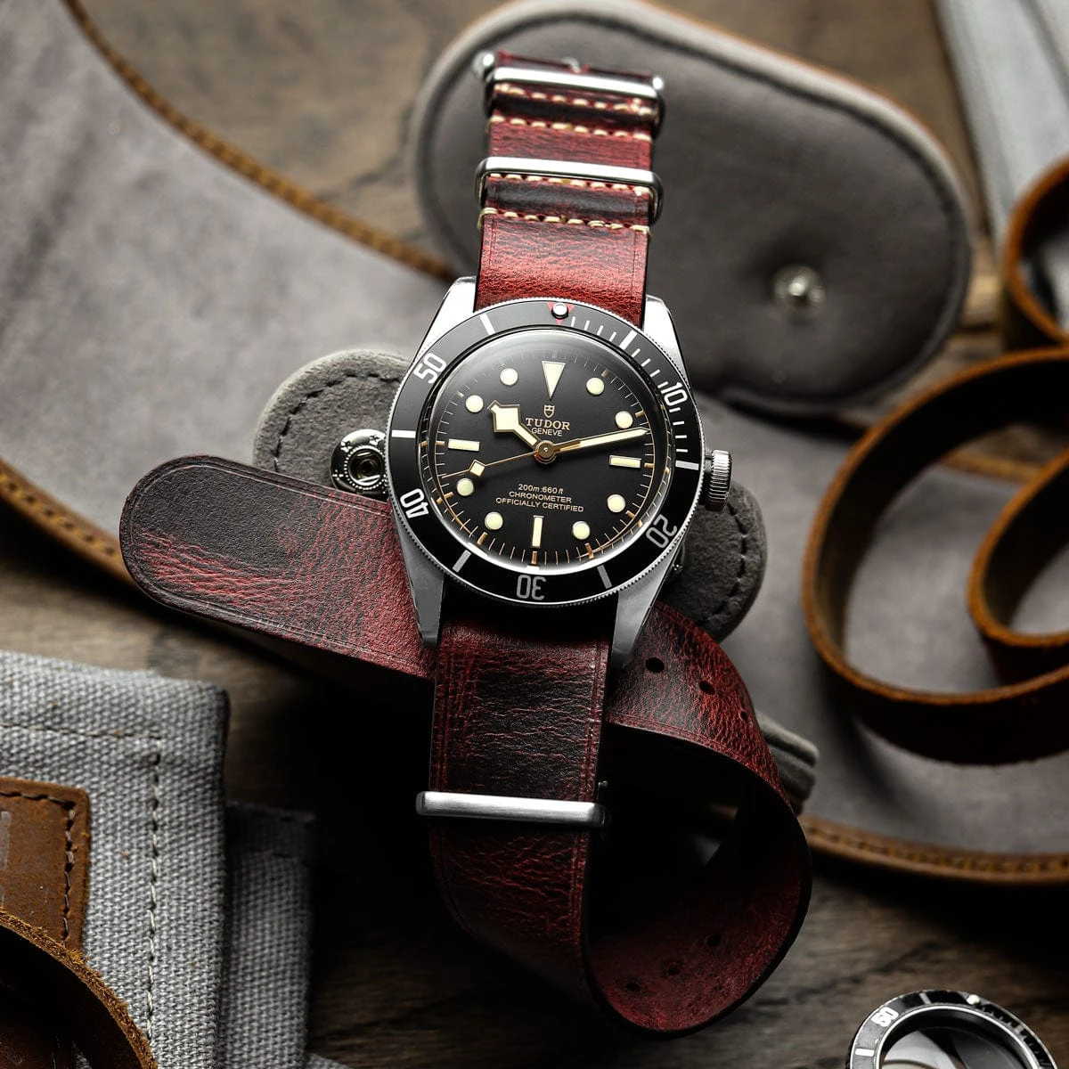 ZULUDIVER 1973 British Military Watch Strap: OXFORD - Vintage Green - Image 5