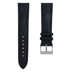 Durbuy Ostrich Leg Handmade Leather Watch Strap - Blue