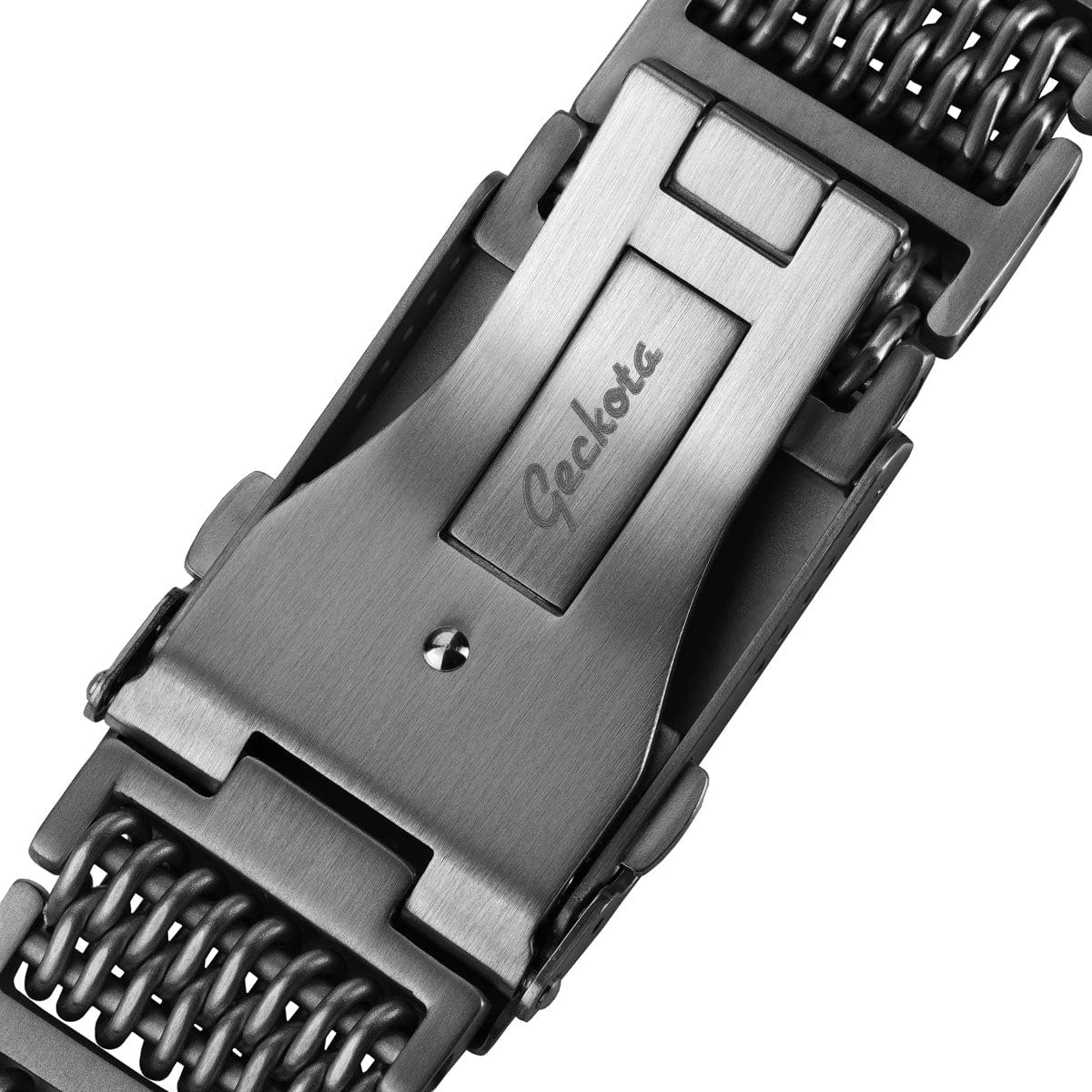 Genuine H Link Shark Mesh 316L Stainless Watch Strap - Satin - Image 10