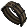 Genuine Vintage Bond Military Nylon Watch Strap By Geckota - PVD IP Black