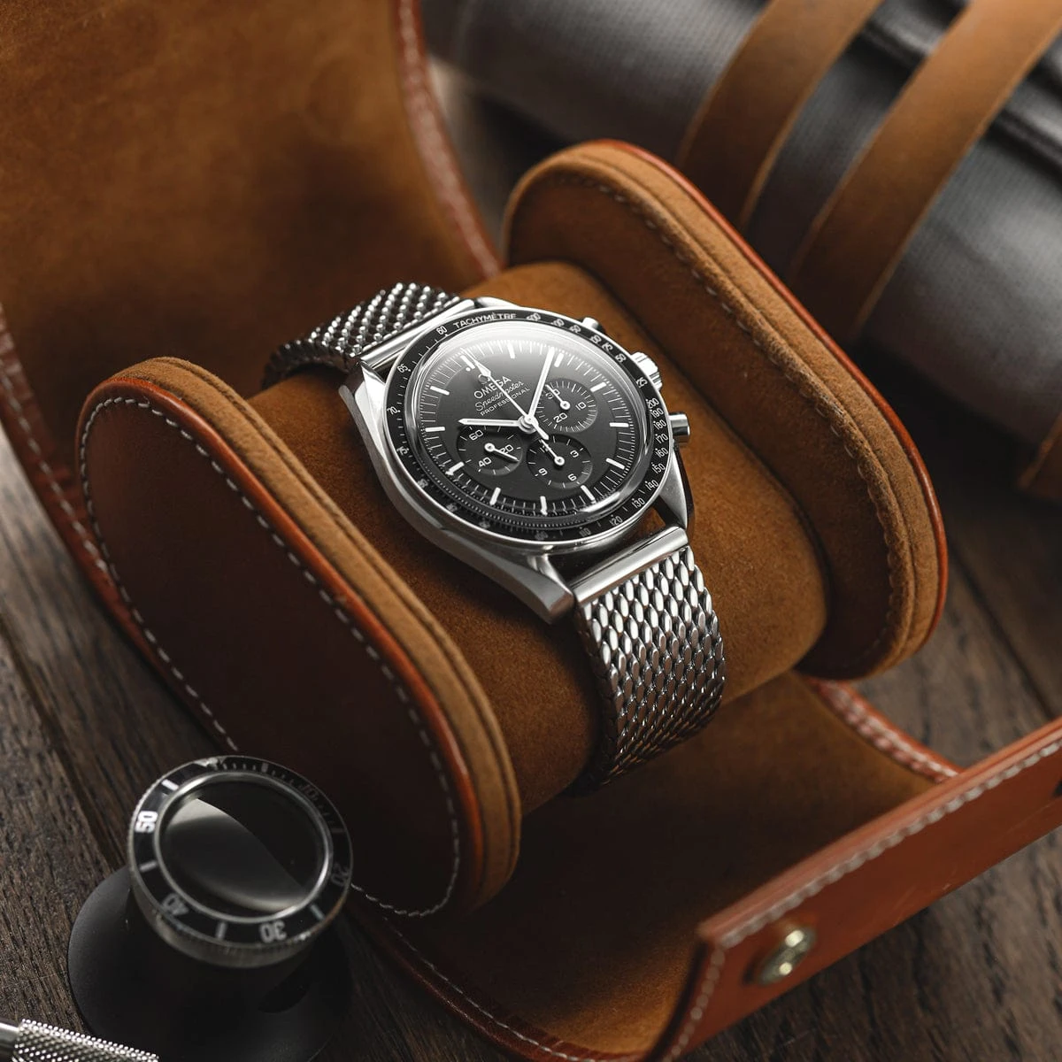 German Butterfly Mesh 316L Stainless Steel Watch Strap - Polished - Image 3