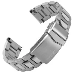 Langstone Solid Stainless Steel Diver's Watch Strap - Brushed And Polished Finish