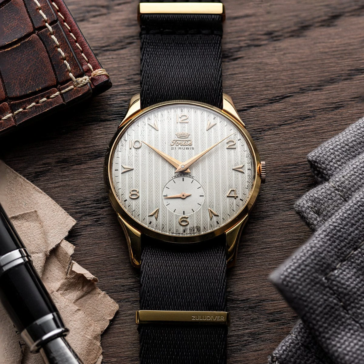 ZULUDIVER 1973 British Military Watch Strap: ARMOURED RECON - Military Black, IP Black - Image 2