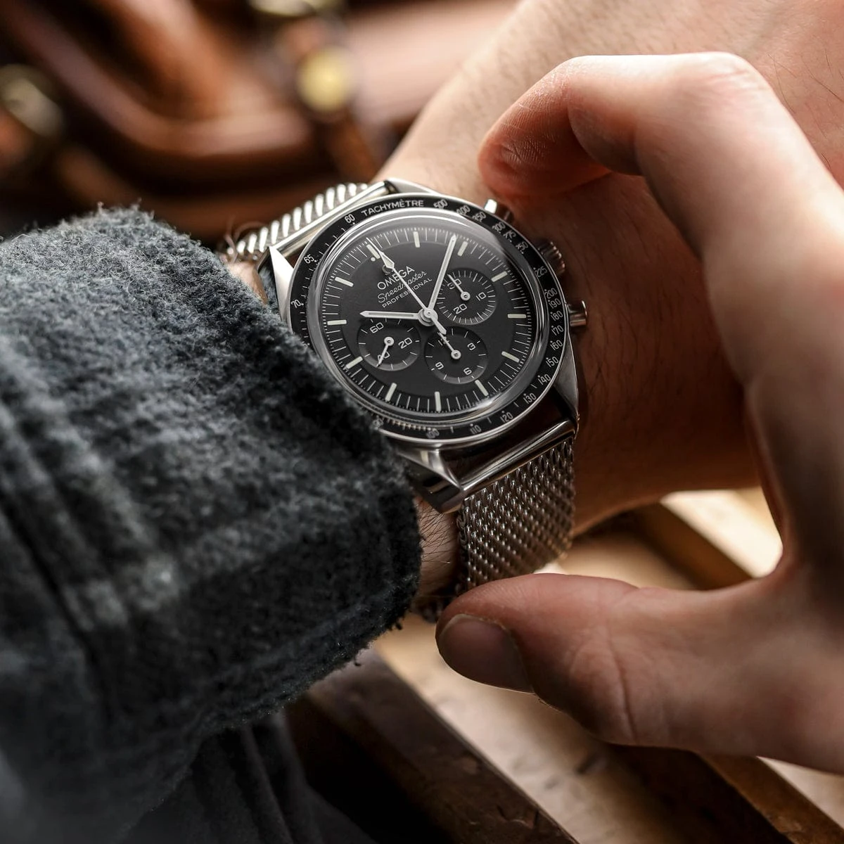 Merriott Quick-Release Milanese Mesh Stainless Steel Watch Strap - Polished - Image 3