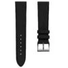 Mozet Flat Nubuck Handmade Leather Watch Strap - Black