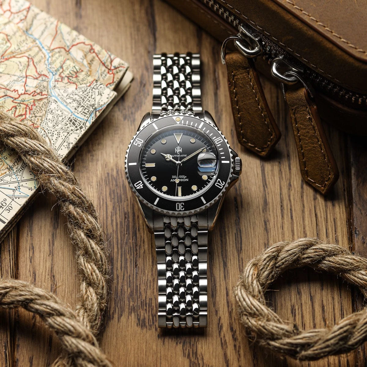 NTH Stainless Steel Beads Of Rice Bracelet With 20mm Solid End Pieces - Image 2