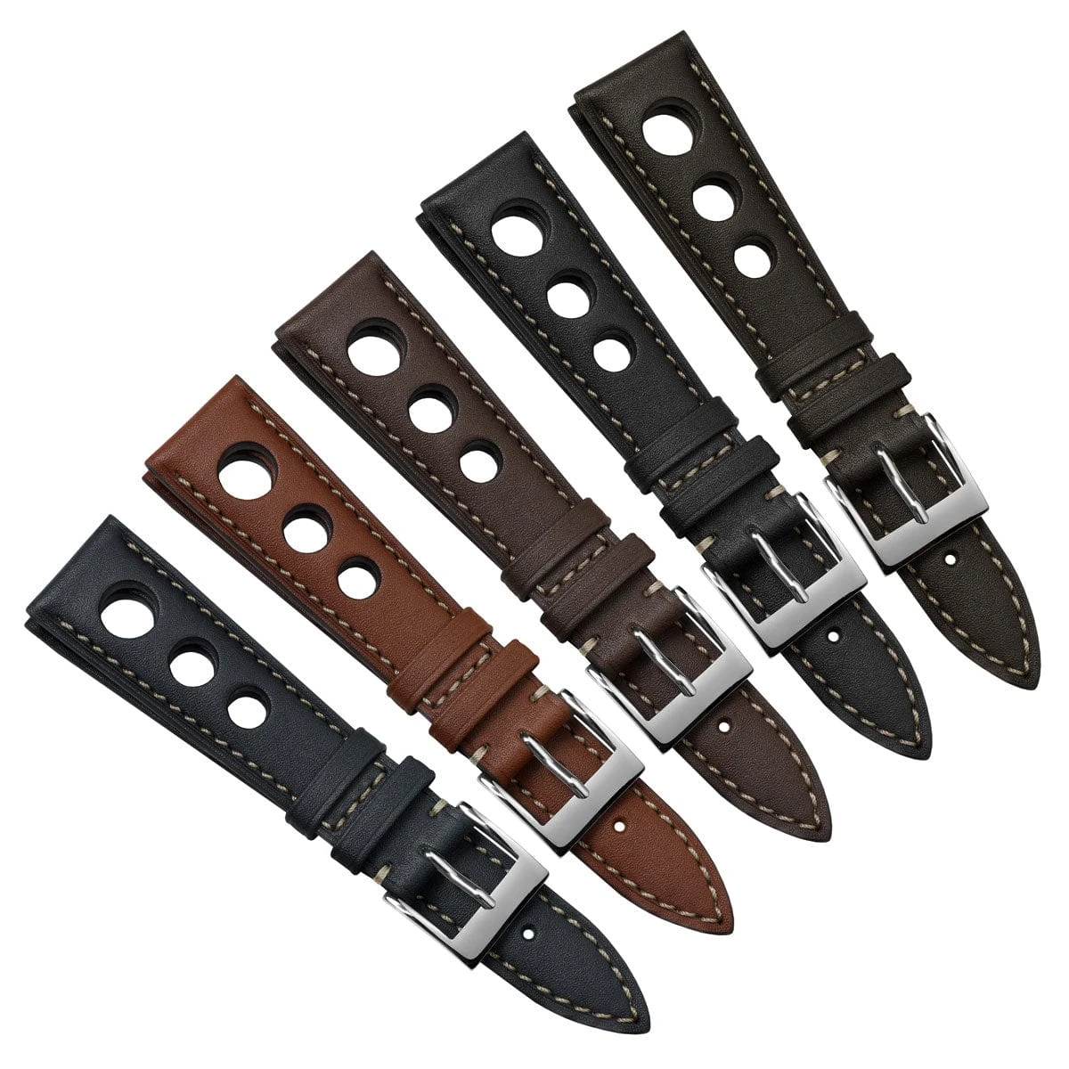 Ostend Racing Handmade Tannerie Degermann Leather Watch Strap - Baranil Chestnut - Image 2