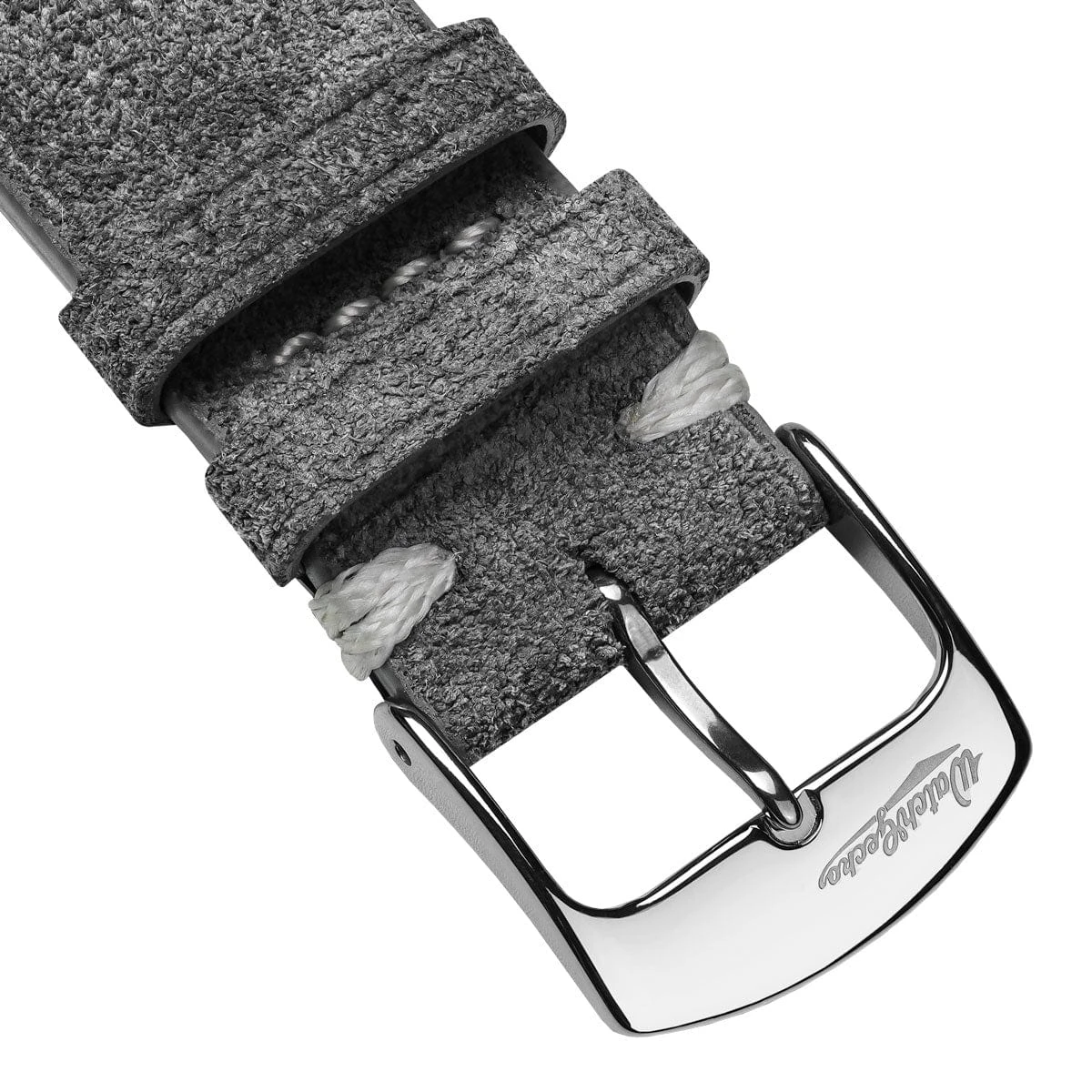 Overton Conceria Opera Suede V-Stitch Watch Strap - Light Grey - Image 15