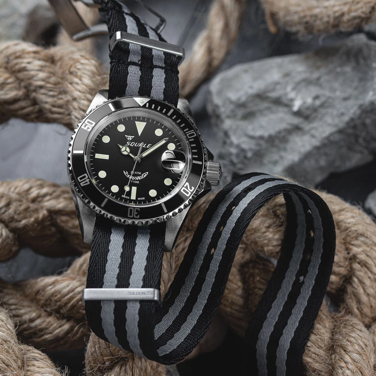 ZULUDIVER 1973 British Military Watch Strap: ARMOURED RECON - Classic Bond, Satin - Image 4