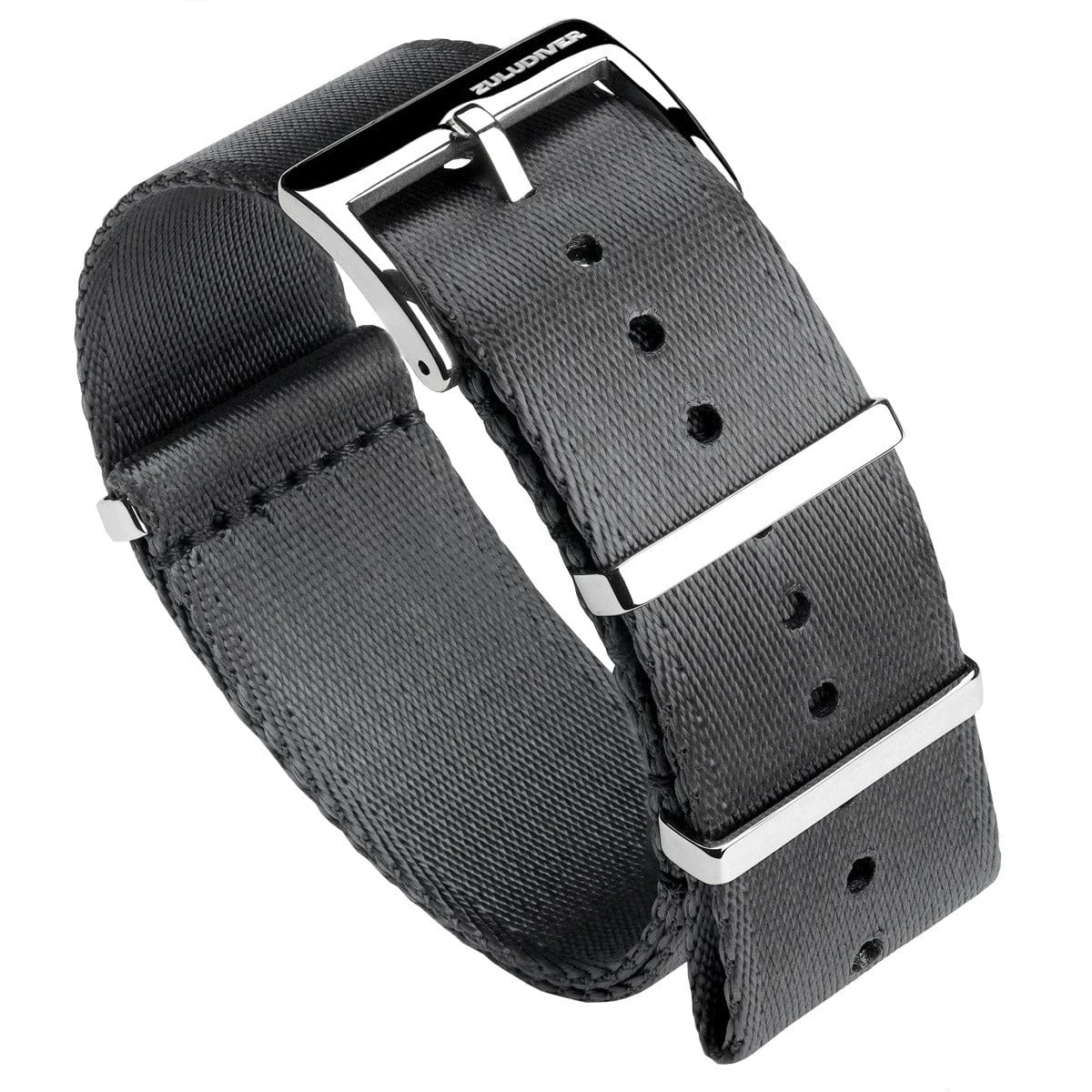 ZULUDIVER 1973 British Military Watch Strap: ARMOURED RECON - Admiralty Grey, Polished