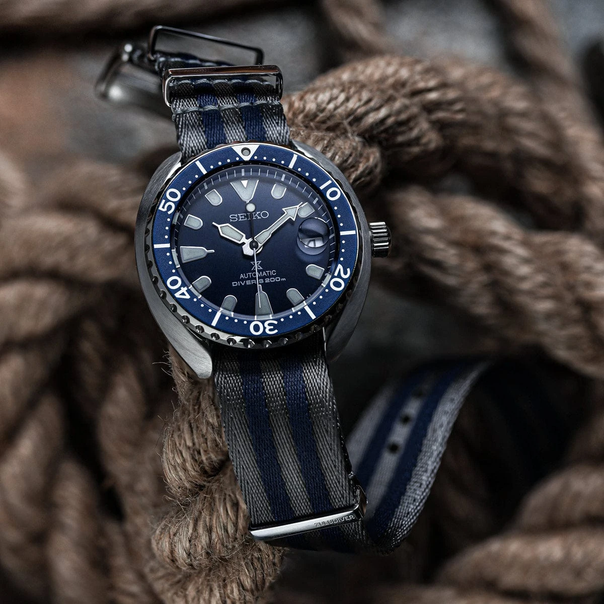 ZULUDIVER 1973 British Military Watch Strap: ARMOURED RECON - Navy Bond, Polished - Image 2