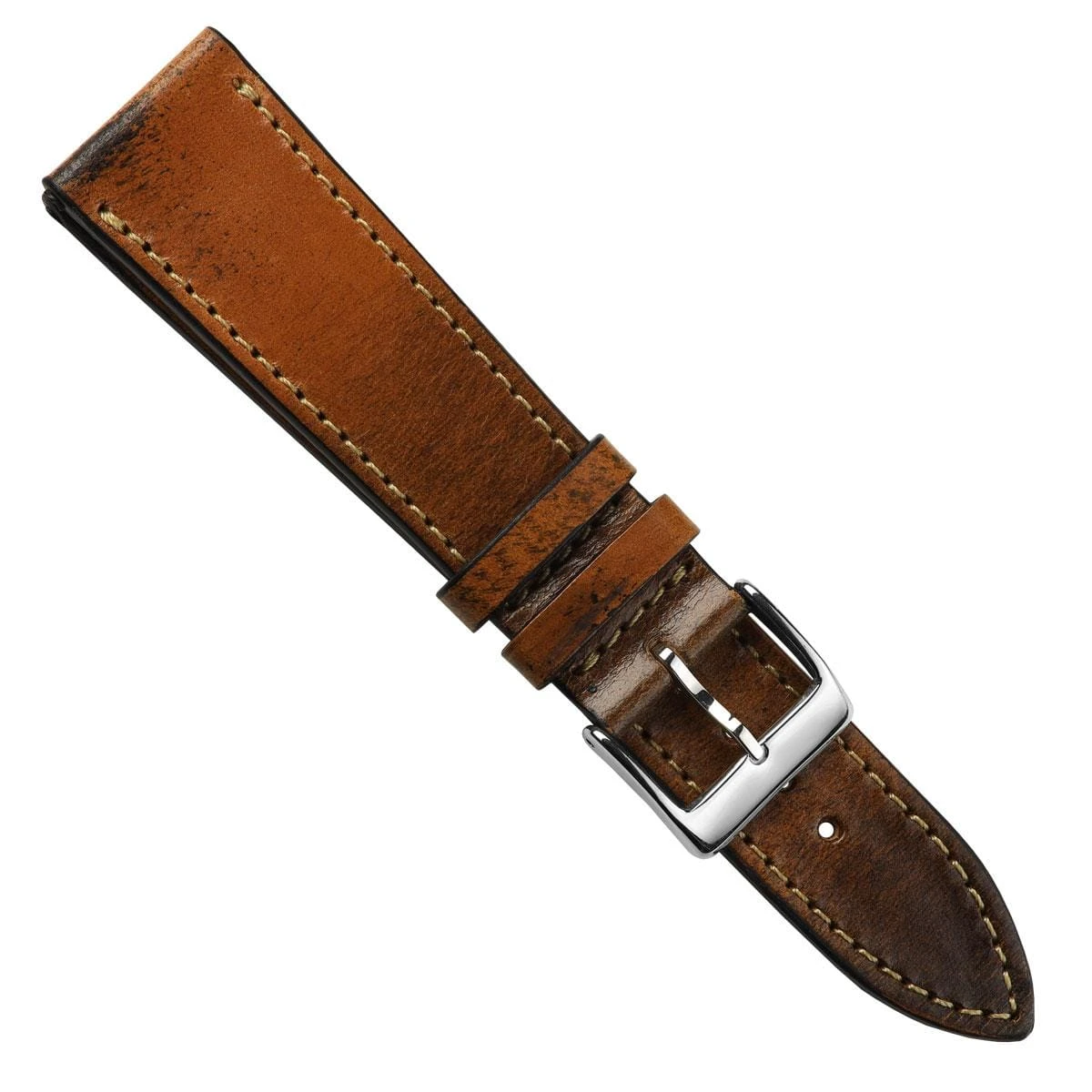 Radstock Vintage Genuine Leather Watch Strap - Light Brown - Image 4
